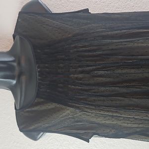 Kasper | NWT Women's Black Stretch Lace Swiss Dot Over-Lay Oliver Green Sz L